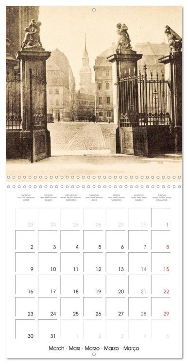 Produktbild: Souvenirs de Dresde : Cartes postales historiques de la ville (Calendrier mural carr&eacute; 2026 30x30 cm) Calendrier double avec une page pour vos prises de notes