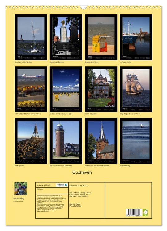 Produktbild: Cuxhaven (Wandkalender 2026 DIN A2 hoch), CALVENDO Monatskalender