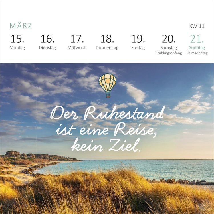 Produktbild: Mini-Wochenkalender Tsch&uuml;ss Arbeit, hallo Ruhestand! 2027
