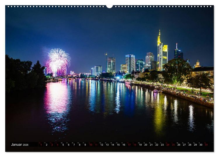 Produktbild: Main Frankfurt (hochwertiger Premium Wandkalender 2026 DIN A2 quer), Kunstdruck in Hochglanz