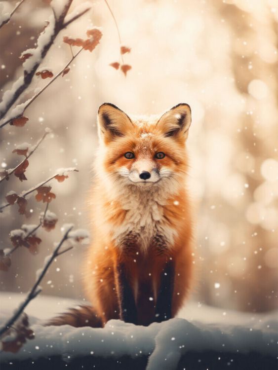 Produktbild: CALVENDO Puzzle Winterfuchs | 1000 Teile Lege-Gr&ouml;&szlig;e 64x48cm Foto-Puzzle f&uuml;r gl&uuml;ckliche Stunden