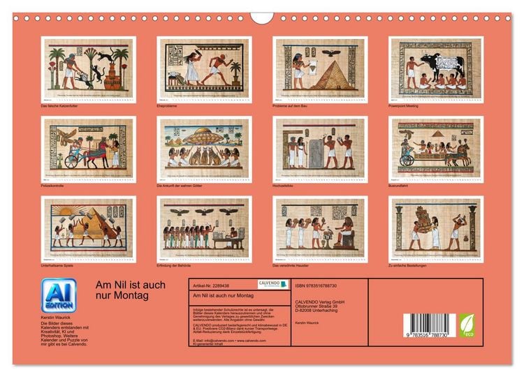 Produktbild: Am Nil ist auch nur Montag (Wandkalender 2027 DIN A3 quer), CALVENDO Monatskalender