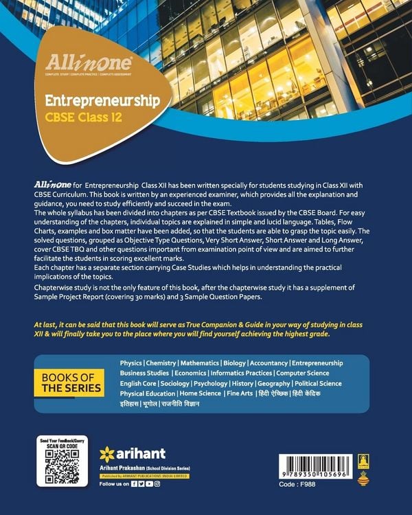 Produktbild: All In One Class 12th Entrepreneurship for CBSE Exam 2024