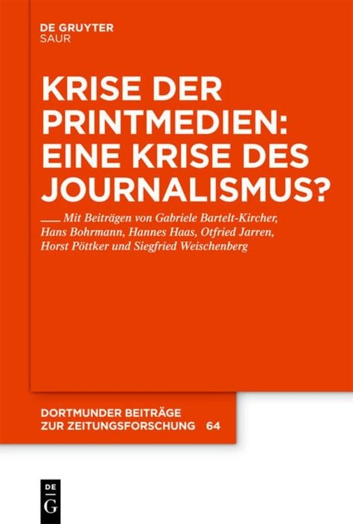 Produktbild: Krise der Printmedien: Eine Krise des Journalismus?