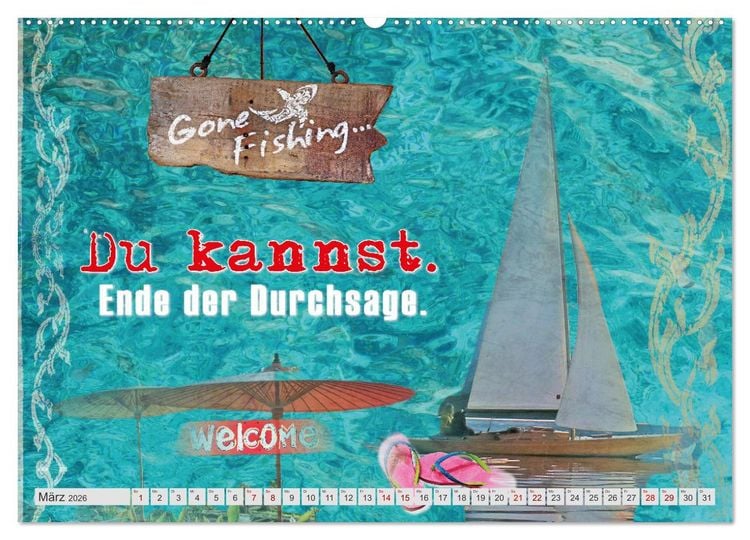 Produktbild: Stop dreaming start doing - H&ouml;r auf zu tr&auml;umen und mach es einfach (hochwertiger Premium Wandkalender 2026 DIN A2 quer), Kunstdruck in Hochglanz