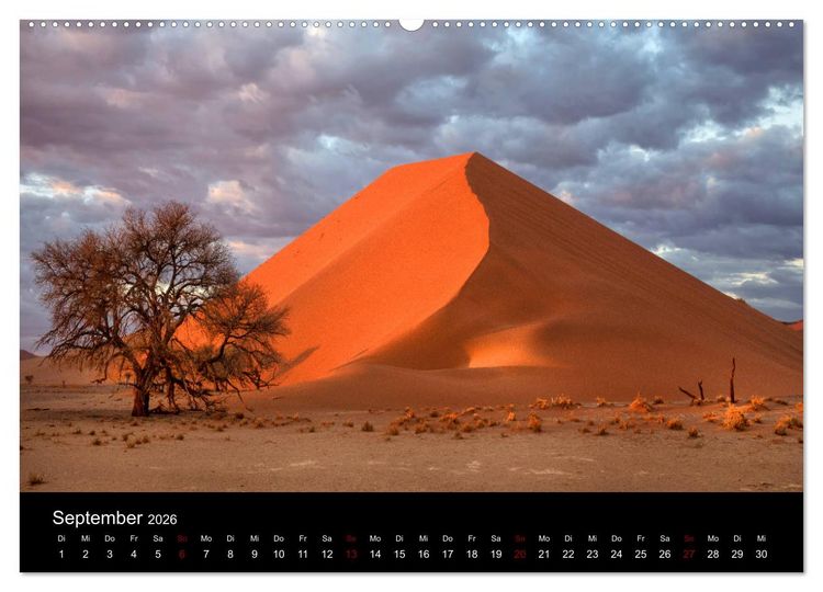 Produktbild: Das Licht Namibias (Wandkalender 2026 DIN A2 quer), CALVENDO Monatskalender