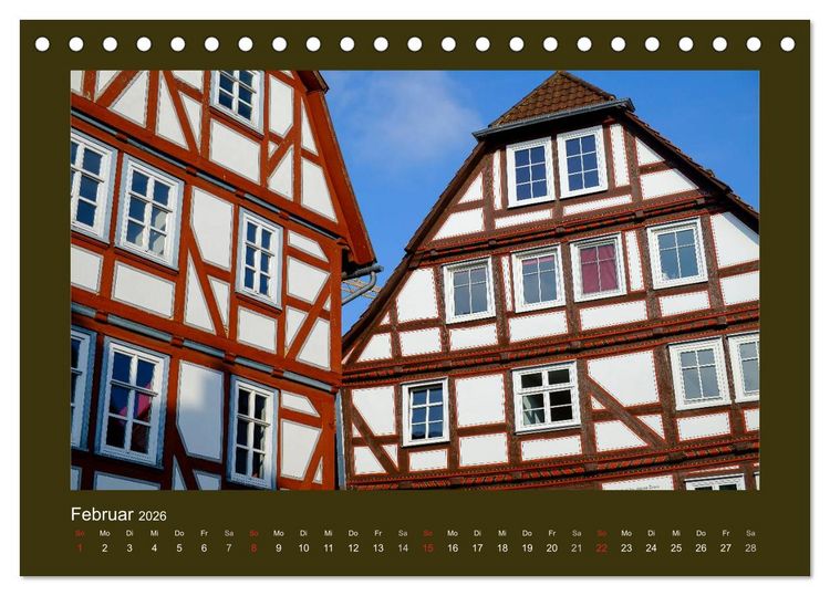 Produktbild: Fachwerk in Nordhessen (Tischkalender 2026 DIN A5 quer), CALVENDO Monatskalender
