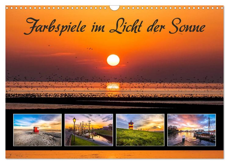 Produktbild: Farbspiele im Licht der Sonne (Wandkalender 2026 DIN A3 quer), CALVENDO Monatskalender