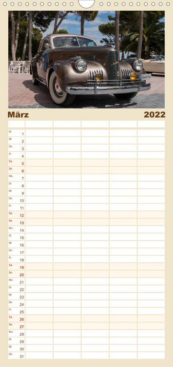 Produktbild: Classic Autos - Familienplaner hoch (Wandkalender 2022 , 21 cm x 45 cm, hoch)