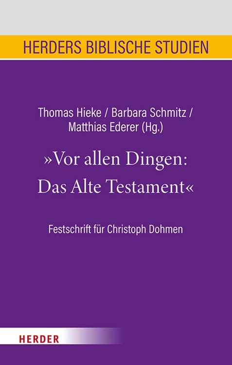 Produktbild: Vor allen Dingen: Das Alte Testament