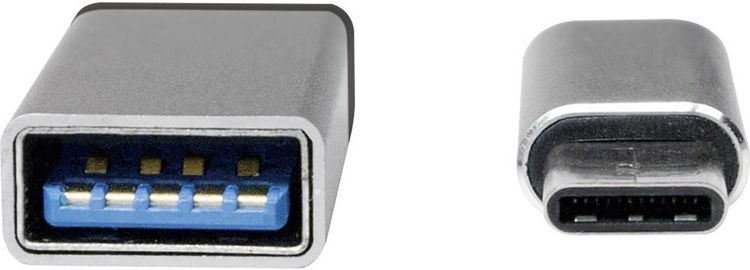 Produktbild: LogiLink USB 3.2 Gen 1 (USB 3.0) Adapter [1x USB-C&reg; Stecker - 1x USB 2.0 Buchse Micro-B, USB 3.2 Gen 1 Buchse A (USB 3.0)] AU0040