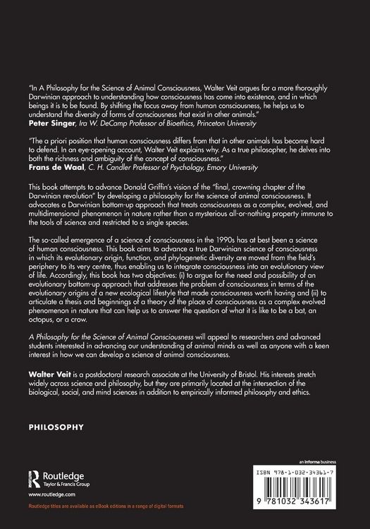 Produktbild: A Philosophy for the Science of Animal Consciousness