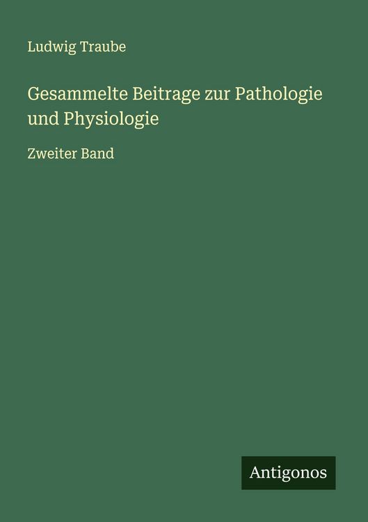 Produktbild: Gesammelte Beitrage zur Pathologie und Physiologie