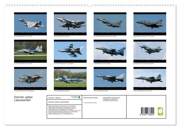 Produktbild: Donner ueber Leeuwarden (hochwertiger Premium Wandkalender 2026 DIN A2 quer), Kunstdruck in Hochglanz