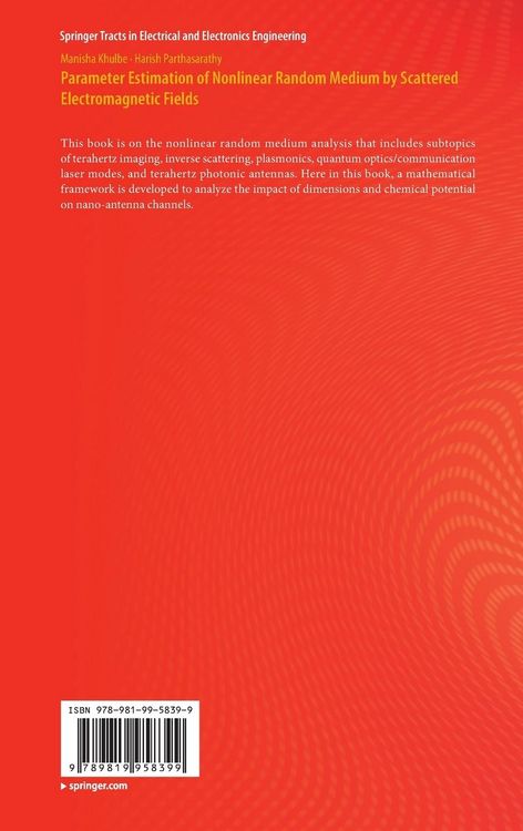 Produktbild: Parameter Estimation of Nonlinear Random Medium by Scattered Electromagnetic Fields