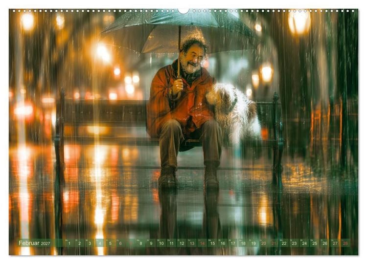 Produktbild: Pluviophil - Verr&uuml;ckt nach Regen (Wandkalender 2027 DIN A2 quer), CALVENDO Monatskalender
