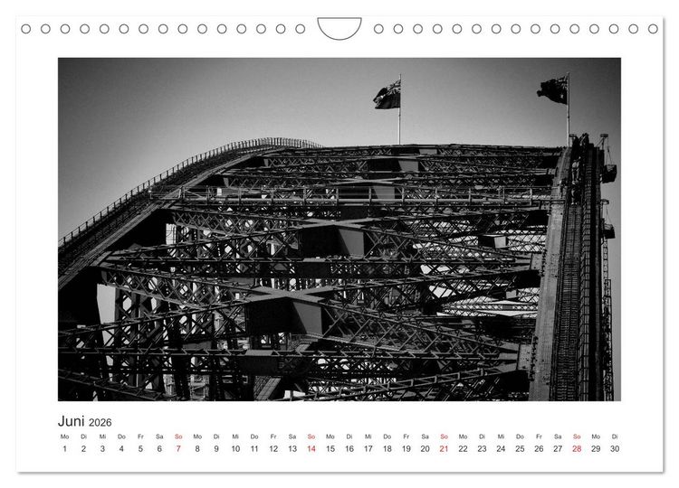 Produktbild: SYDNEY Monochrom (Wandkalender 2026 DIN A4 quer), CALVENDO Monatskalender