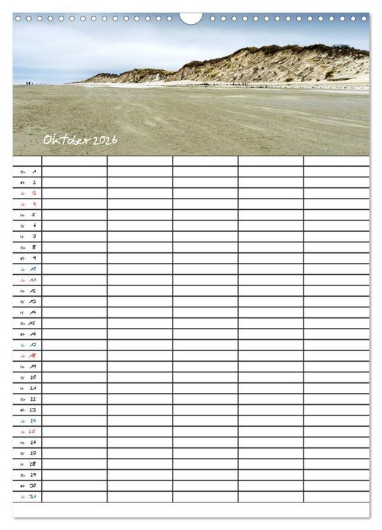 Produktbild: JUIST - DIE NORDSEEINSEL (Wandkalender 2026 DIN A3 hoch), CALVENDO Monatskalender