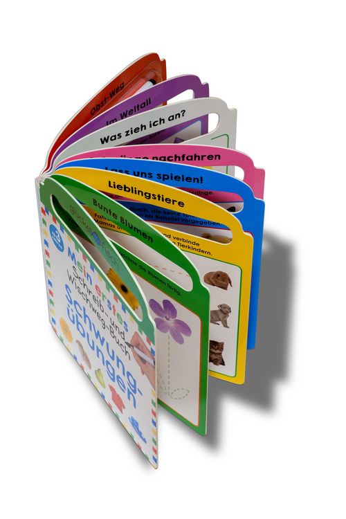 Produktbild: Gl&uuml;cksfisch: Mein erstes Schreib-und Wegwisch-Buch: Schwung&uuml;bungen