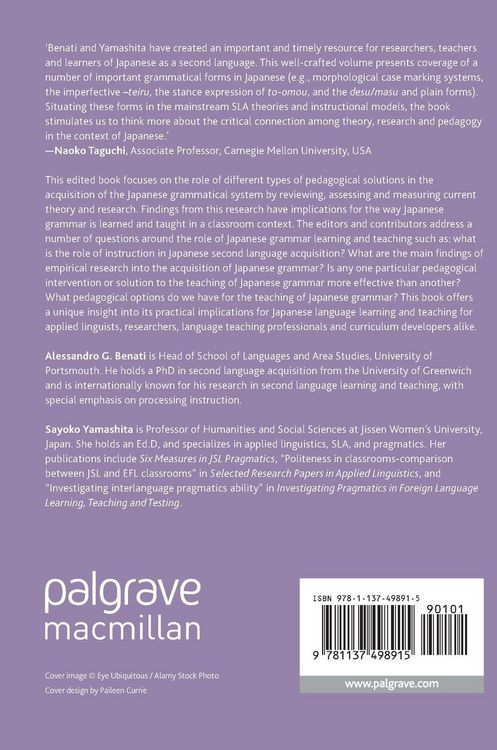 Produktbild: Theory, Research and Pedagogy in Learning and Teaching Japanese Grammar