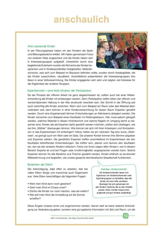 Produktbild: Der Weg in die offene Kita-Arbeit