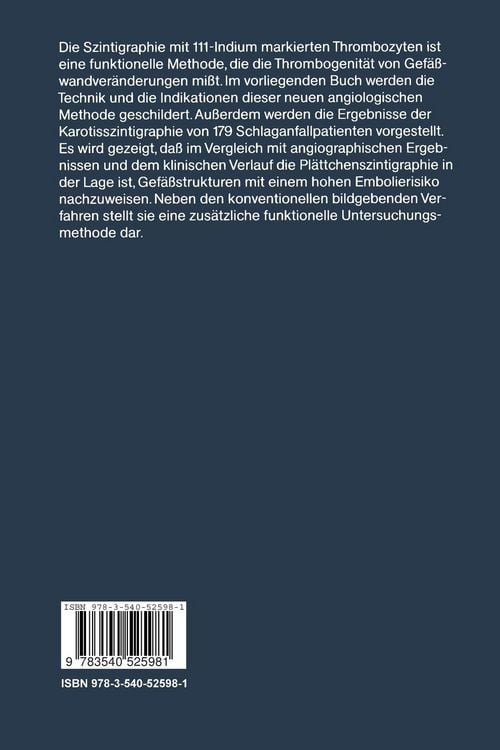 Produktbild: Thrombozytenszintigraphie bei zerebrovaskul&auml;ren Erkrankungen