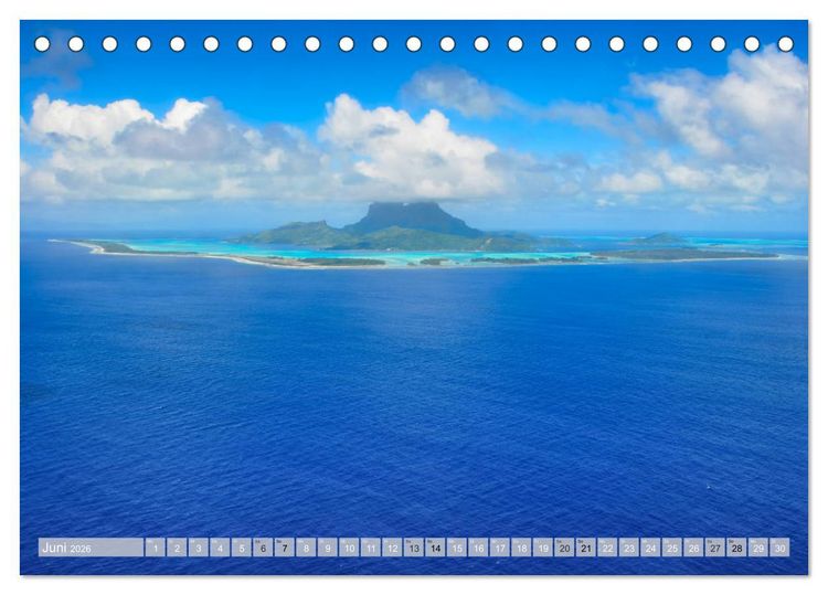 Produktbild: Bora Bora - Str&auml;nde und Landschaften (Tischkalender 2026 DIN A5 quer), CALVENDO Monatskalender