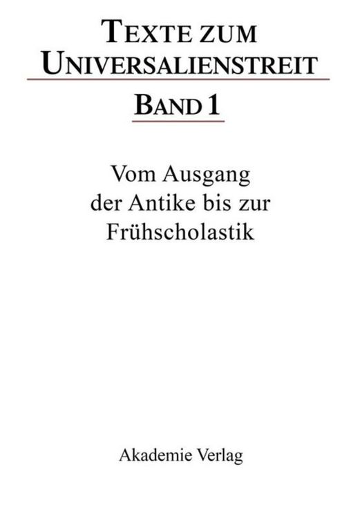 Produktbild: Vom Ausgang der Antike bis zur Fr&uuml;hscholastik