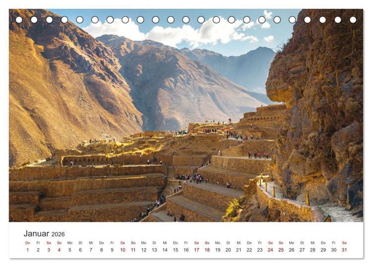 Produktbild: Geheimnisvolles Peru (Tischkalender 2026 DIN A5 quer), CALVENDO Monatskalender