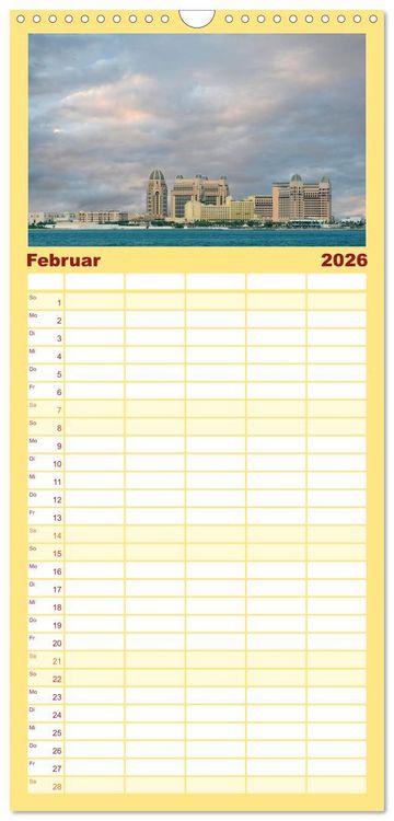 Produktbild: Familienplaner 2026 - Doha, die arabische Welt im Aufbruch mit 5 Spalten (Wandkalender, 21 x 45 cm) CALVENDO