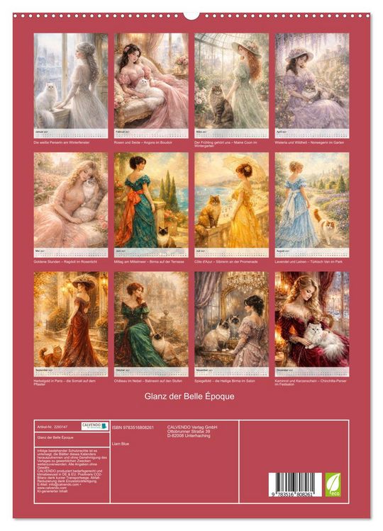 Produktbild: Glanz der Belle &Eacute;poque (hochwertiger Premium Wandkalender 2027 DIN A2 hoch), Kunstdruck in Hochglanz