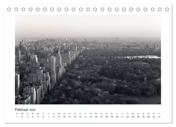 Produktbild: New York in schwarz weiss (Tischkalender 2026 DIN A5 quer), CALVENDO Monatskalender