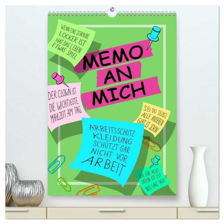 Produktbild: Memo an mich (hochwertiger Premium Wandkalender 2026 DIN A2 hoch), Kunstdruck in Hochglanz