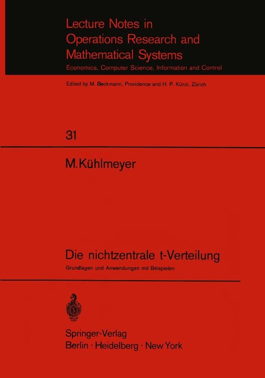 Bild vom Artikel Die nichtzentrale t-Verteilung vom Autor Martin Kühlmeyer