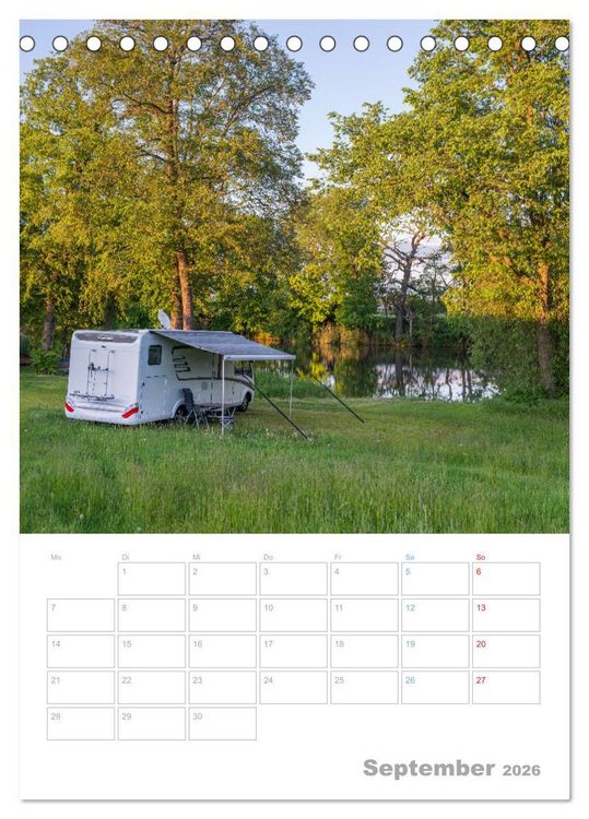 Produktbild: CAMPING-GL&Uuml;CK - Dein Urlaubsplaner (Tischkalender 2026 DIN A5 hoch), CALVENDO Monatskalender