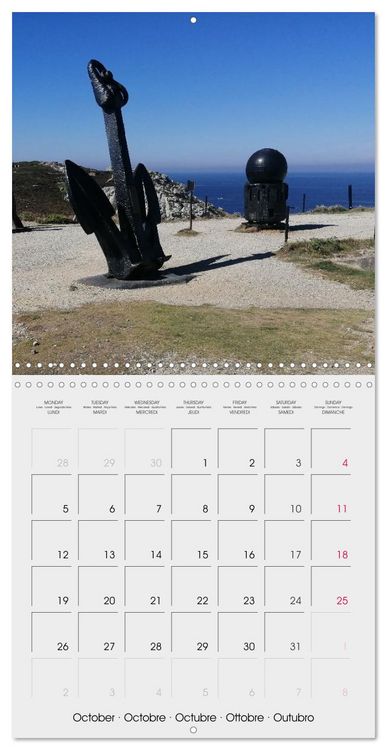 Produktbild: Balade en Finist&egrave;re (Calendrier mural carr&eacute; 2026 30x30 cm) Calendrier double avec une page pour vos prises de notes