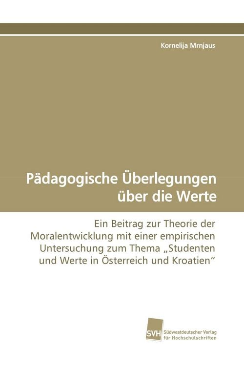 Produktbild: P&auml;dagogische &Uuml;berlegungen &uuml;ber die Werte