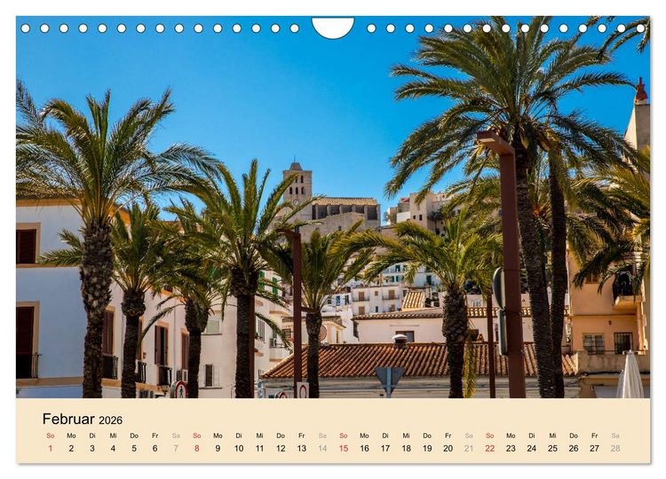 Produktbild: Ibiza Dalt Vila, Sa Penya und La Marina (Wandkalender 2026 DIN A4 quer), CALVENDO Monatskalender