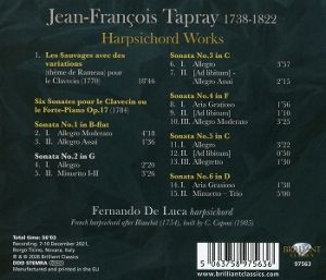 Produktbild: Tapray:Harpsichord Works