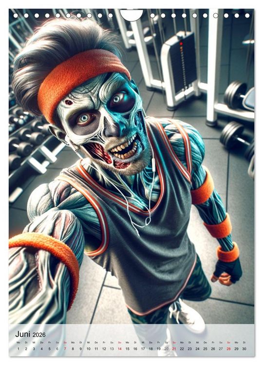 Produktbild: Zombie Selfies - Ein humorvoller Blick auf das untote Dasein (Wandkalender 2026 DIN A4 hoch), CALVENDO Monatskalender