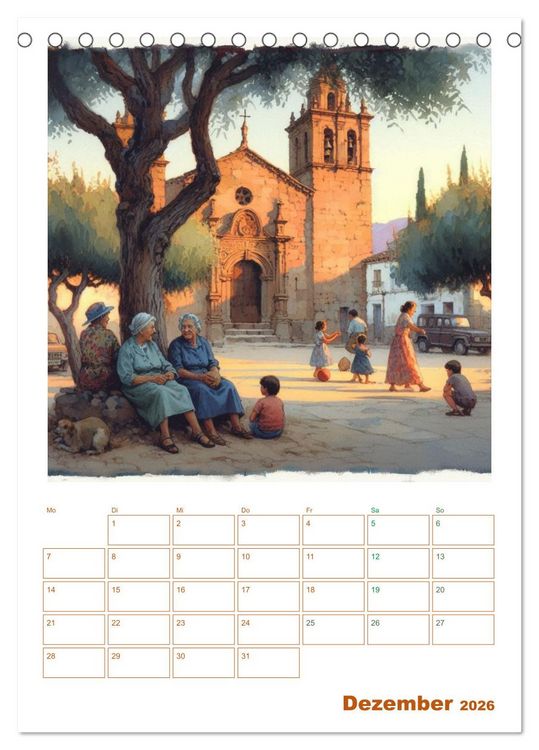 Produktbild: Andalusische Augenblicke (Tischkalender 2026 DIN A5 hoch), CALVENDO Monatskalender