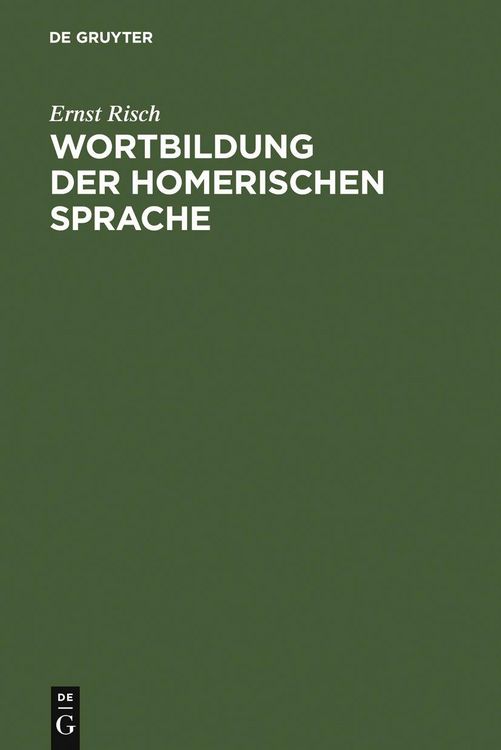 Produktbild: Wortbildung der homerischen Sprache