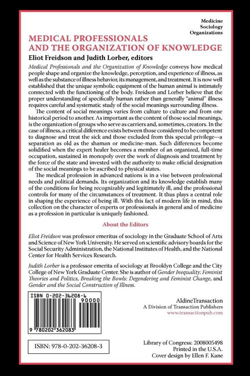 Produktbild: Medical Professionals and the Organization of Knowledge