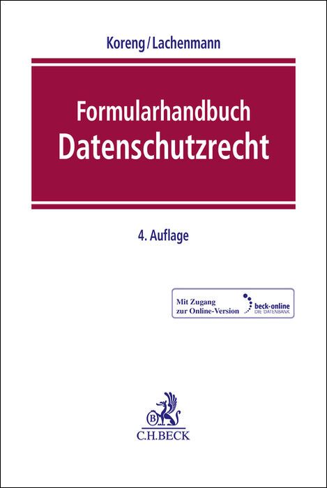 Produktbild: Formularhandbuch Datenschutzrecht