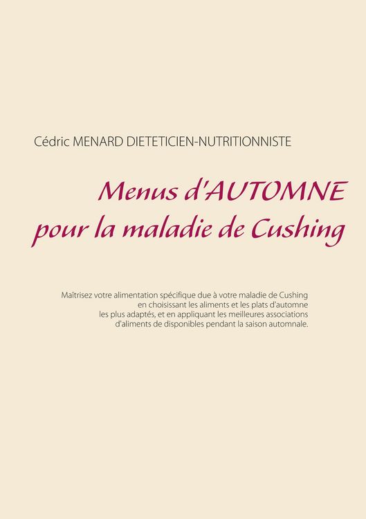 Produktbild: Menus d'automne pour la maladie de Cushing