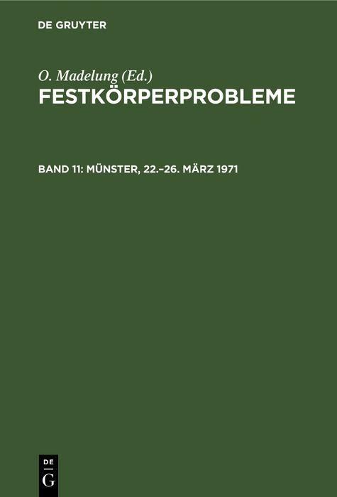 Produktbild: M&uuml;nster, 22.-26. M&auml;rz 1971