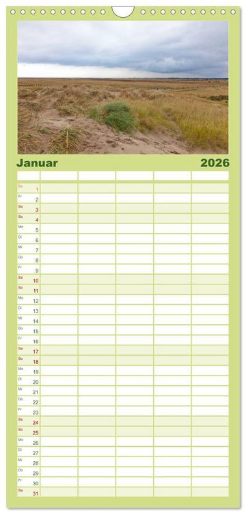 Produktbild: Familienplaner 2026 - Die Insel R&ouml;m&ouml; mit 5 Spalten (Wandkalender, 21 x 45 cm) CALVENDO