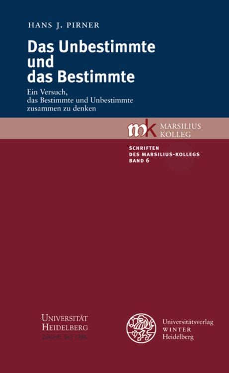 Produktbild: Das Unbestimmte und das Bestimmte