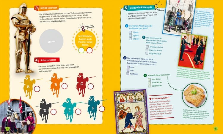 Produktbild: WAS IST WAS R&auml;tseln und Stickern: Ritter