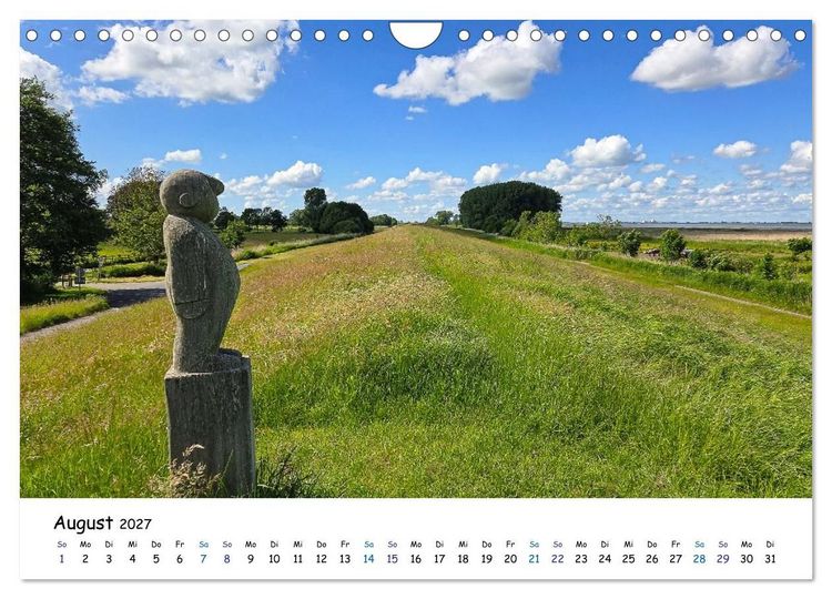 Produktbild: Elbinsel Krautsand - Impressionen von Land und Fluss (Wandkalender 2027 DIN A4 quer), CALVENDO Monatskalender